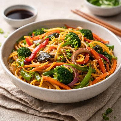 Chinese pasta with vegetables