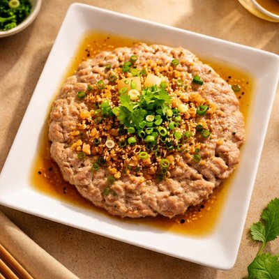Chinese steamed pork patty
