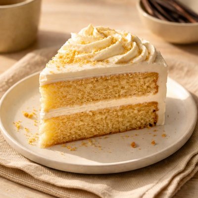 Chinese vanilla cake slice