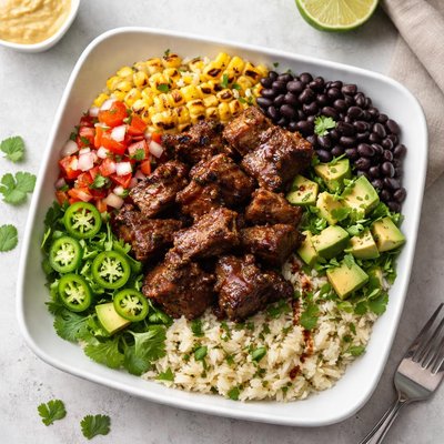 Chipolte smoked brisket bowl