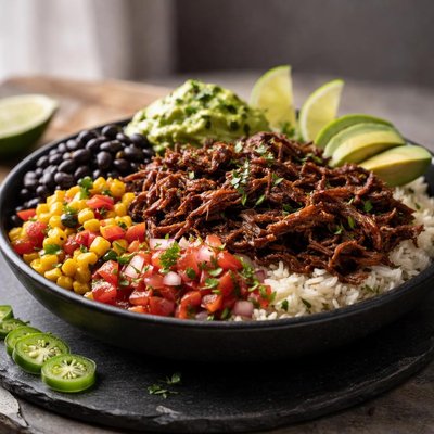 Chipotle beef barbacoa bowl