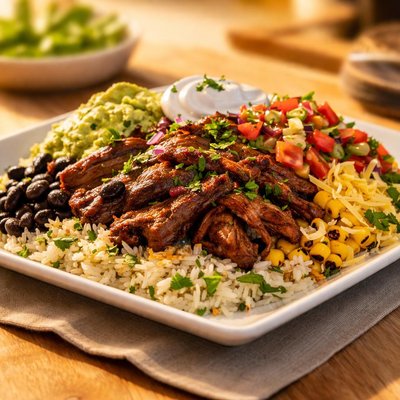 Chipotle bowl brisket