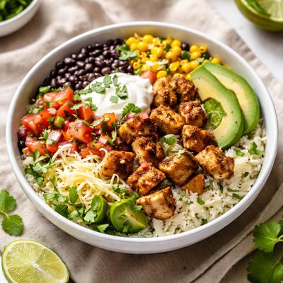 Chipotle bowl with chicken