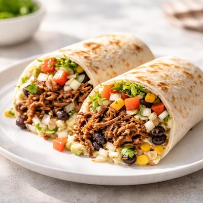 Chipotle burrito with barbacoa