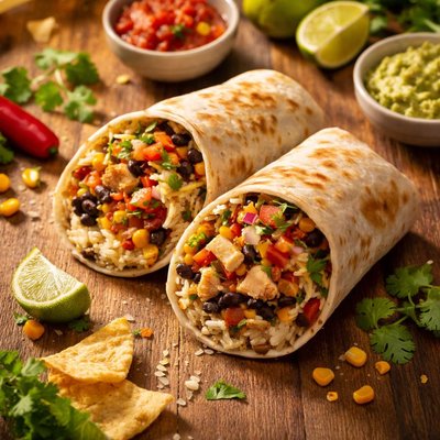 Chipotle burrito with chicken