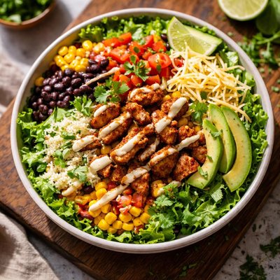 Chipotle chicken boreito salad