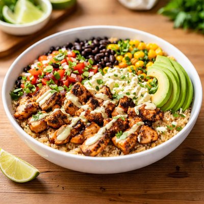 Chipotle chicken protein bowl