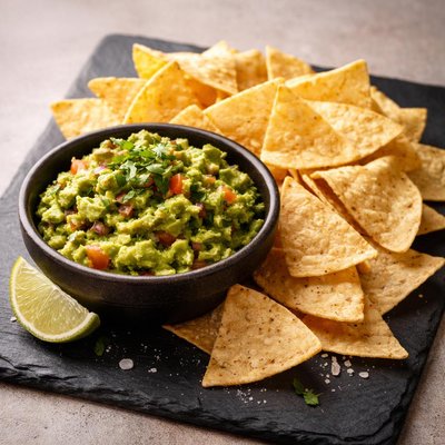 Chipotle chips and guacamole