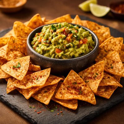 Chipotle guacamole chips