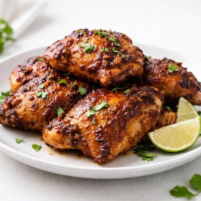 Chipotle pepper marinated chicken thighs