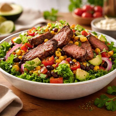 Chipotle steak salad