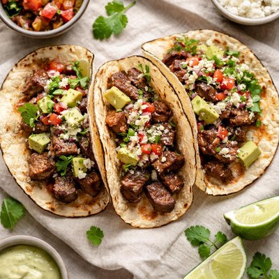 Chipotle steak tacos