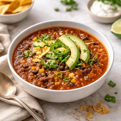 Chipotle tomato and black bean soup