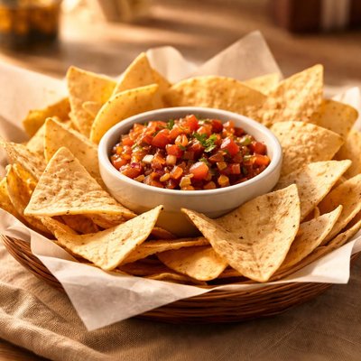 Chips and salsa chilis