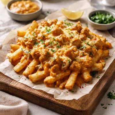 Chips cheese korma sauce