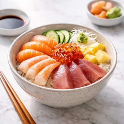 Chirashi rice bowl
