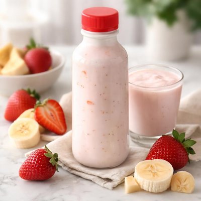 Chobani drinkable strawberyy banana yogurt
