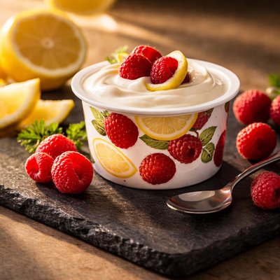 Chobani raspberry lemon zero sugar yogurt