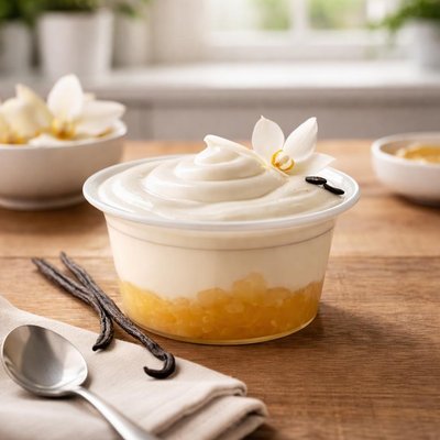 Chobani vanilla greek yogurt fruit on bottom