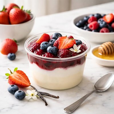 Chobani vanilla mixed berry