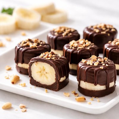 Chocolate-covered banana slice