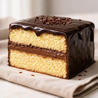 Chocolate-covered cake