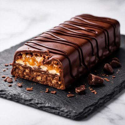 Chocolate-covered dessert bar