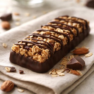Chocolate-covered granola bar