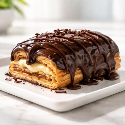 Chocolate-covered pastry