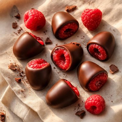Chocolate-covered raspberry