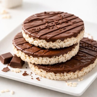 Chocolate-covered rice cakes