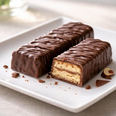 Chocolate-covered wafer bar