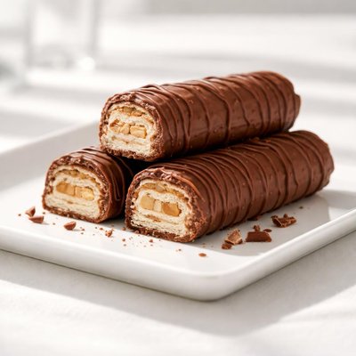 Chocolate-covered wafer roll