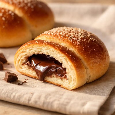 Chocolate-filled bun