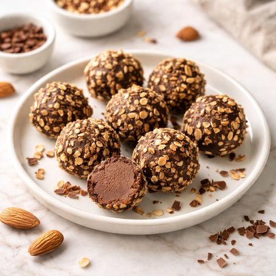 Chocolate almond truffles