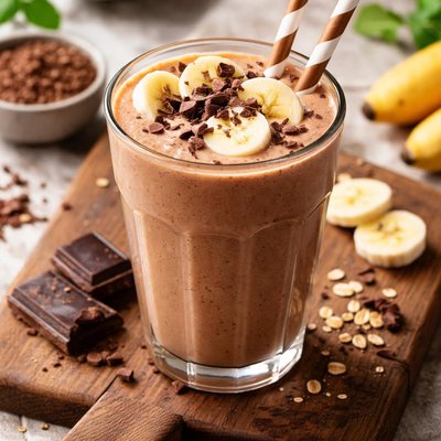 Chocolate and banana smoothie