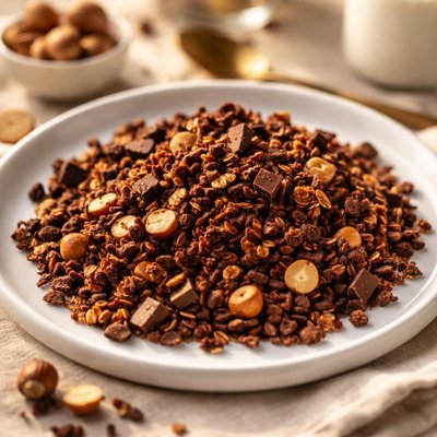 Chocolate and hazelnut granola