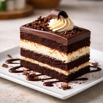 Chocolate and vanilla cake