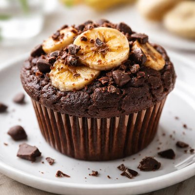 Chocolate banana muffin