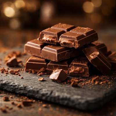 Chocolate bar pieces