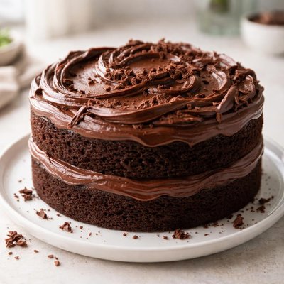 Chocolate cake frosted