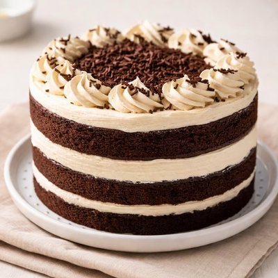 Chocolate cake with buttercream frosting