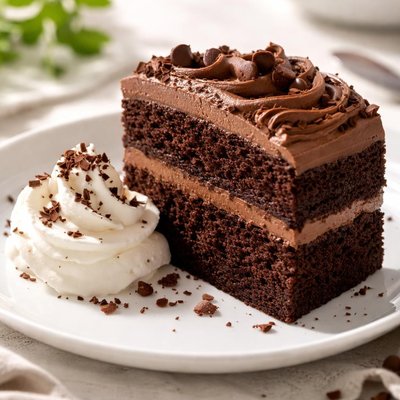 Chocolate cake with cream