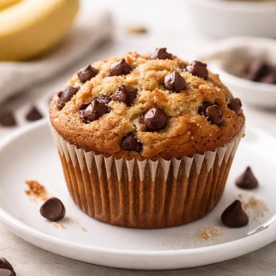 Chocolate chip banana muffin