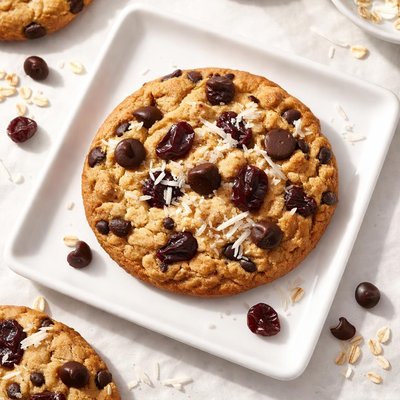 Chocolate chip coconut cranberry cookie