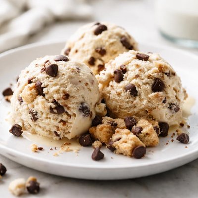 Chocolate chip cookie dough ice cream