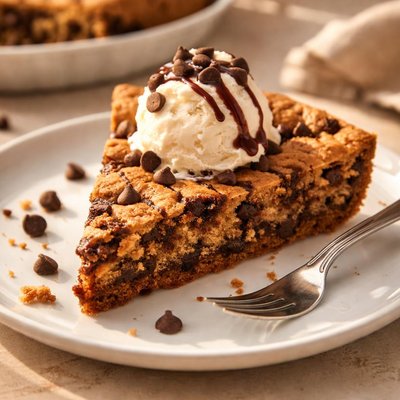 Chocolate chip cookie pie