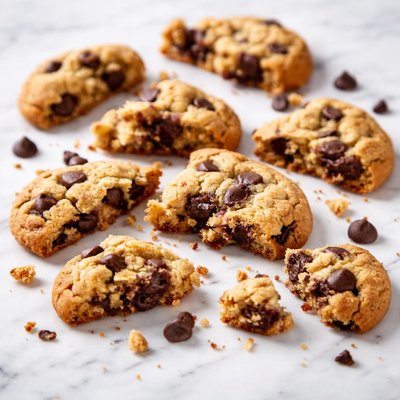 Chocolate chip cookie pieces