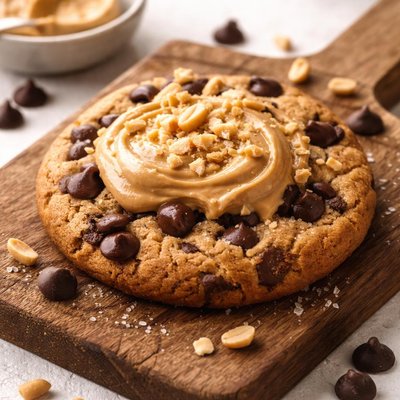Chocolate chip cookie with peanut butter