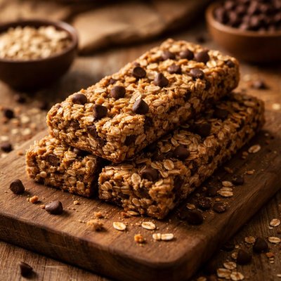 Chocolate chip fiber full granola bar